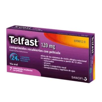 Telfast 120 mg, 7 comprimidos