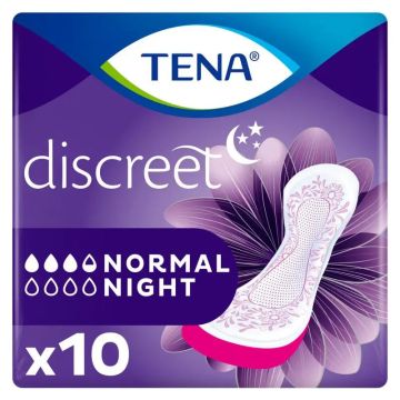 Tena Discreet Normal Night, 10 Unidades