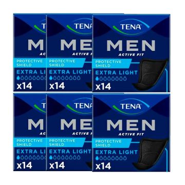Tena Pack Men Escudo Protector Extra Light, 6 X 14 Unidades