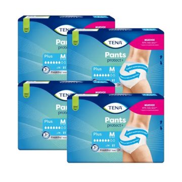 Tena Pack Pants Plus Talla M, 4 X 14 Unidades
