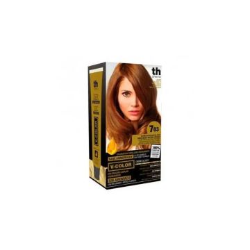 Th Pharma V Color- Kit Tinte Nº 7.03 Sin Amoniaco C/Oro Líquido