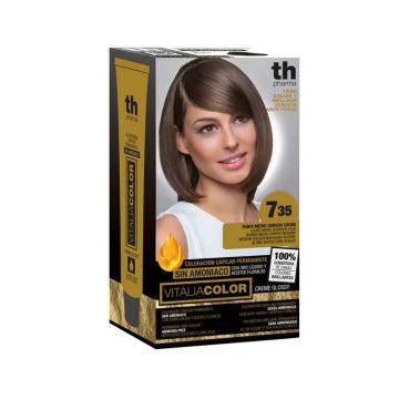 Th Pharma V Color- Kit Tinte Nº 7.35 Sin Amoniaco C/Oro Líquido