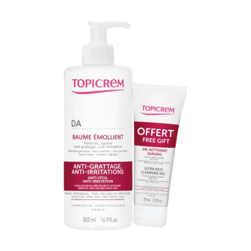 Topicrem Pack Da Bálsamo Emoliente 500 Ml + Da Gel Sobreengrasante 75 Ml