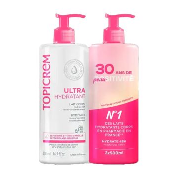 Topicrem Pack Leche Corporal Hidratante, 2x500 ml