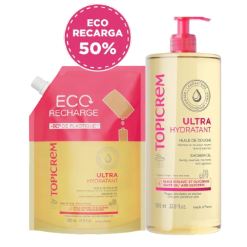 Topicrem Pack Uh Aceite De Ducha 1 L + Recarga Aceite De Ducha 1 L