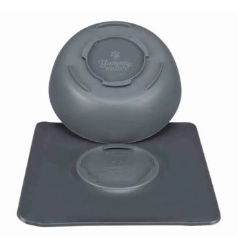 Trixie Comedero Antideslizante Gris, 1400Ml