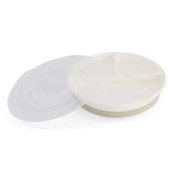 Twistshake Plato Dividido Blanco 6+M