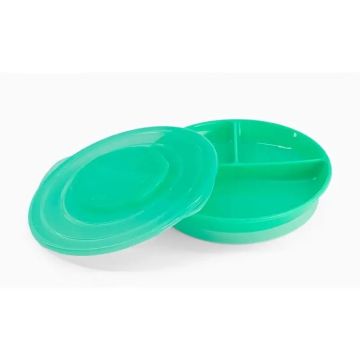 Twistshake Plato Dividido Verde 6+M