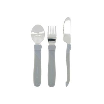 Twistshake Set Cubiertos Gris 12+M