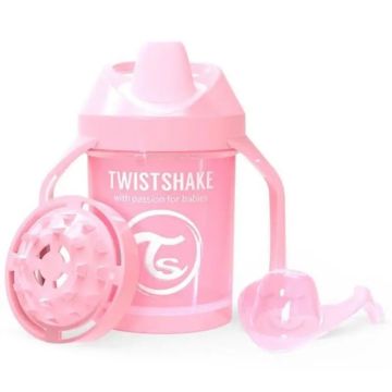 Twistshake Taza Rosa +4M , 230 ml