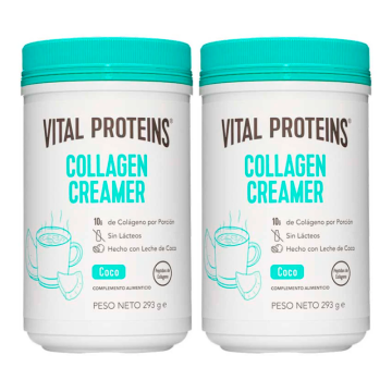 Vital Proteins Duplo Crema En Polvo de Colágeno Sabor Coco, 2x293 gr