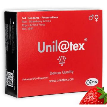 Unilatex Preservativos Rojos/Fresa 144 Uds