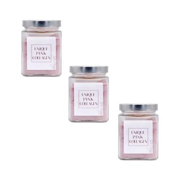 Unique Pink Collagen Suplemento Nutricional, Triplo 3x300 Gramos