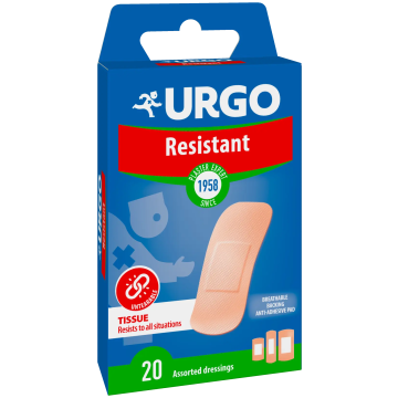Urgo Primeros Auxilios Resistente - 20 Apósitos, 20 unidades