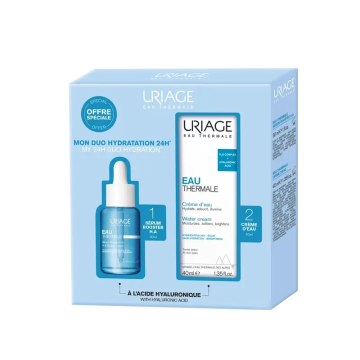 Uriage Eau Thermale Sérum Booster Con 1.5% De Ácido Hialurónico, 30 Ml + CremaDe Agua Eau Thermale, 40 Ml