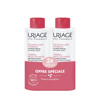 Uriage Agua Micelar Termal Para Piel Sensible, 2X500 Ml