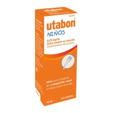 Utabon Niños 0,25 mg/ ml Gotas Nasales 15 ml