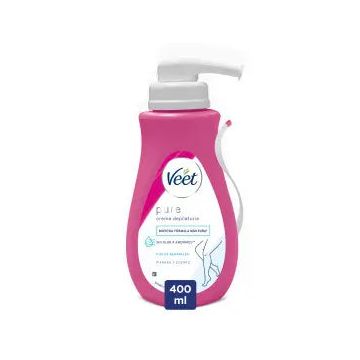 Veet Crema Depilatoria Minima Piel Sensible con Dosificador, 400 ml