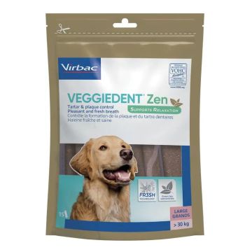 Virbac Veggiedent Zen L, Snack Dental Para Perros Raza Grande
