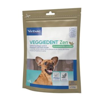 Virbac Veggiedent Zen Xs, Snack Dental Para Perros Raza Muy Pequeña