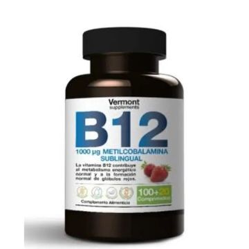 Vermont Supplements Vitamina B12 1000Mcg Sublingual 120 Comprimidos