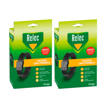 Relec Duplo Pulsera Antimosquitos Adulto Negra