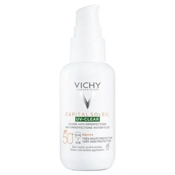 Vichy Capital Soleil Uv Clear SPF50+ Fluido Antiimperfecciones, 40 ml
