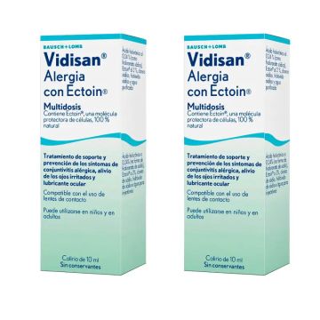 Vidisan Alergia con Ectoin Colirio Ojos Irritados, 2 X 10 Ml