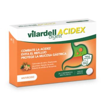 Vilardell Digest Acidex Masticables Sabor Menta 24 unidades