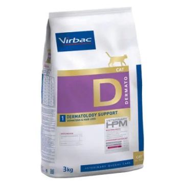 Virbac Hpm Feline Dermatology Support D1 3Kg, pienso para gatos