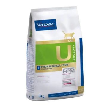 Virbac Hpm Feline Urology Struvite Dissolution U1 3Kg, pienso para gatos