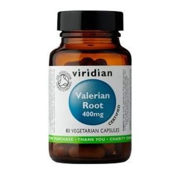 Viridian Valeriana Organica Raiz 400Mg 60Vcap.