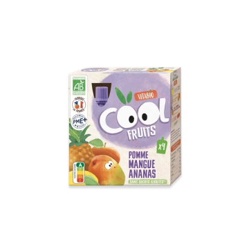 Vitabio Cool Fruits De Manzana, Mango Y Piña 90 Gr, 4 unidades