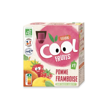 Vitabio Cool Fruits De Manzana Y Frambuesa 90 Gr, 4 unidades