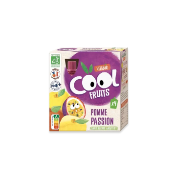 Vitabio Cool Fruits De Manzana Y Fruta De La Pasión 90 Gr, 4 unidades