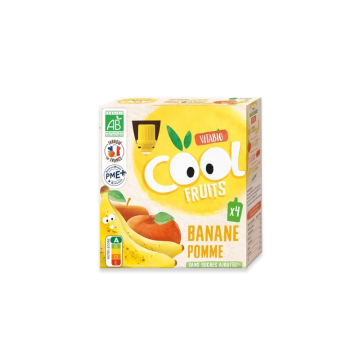 Vitabio Cool Fruits De Manzana Y Plátano 90 Gr, 4 unidades