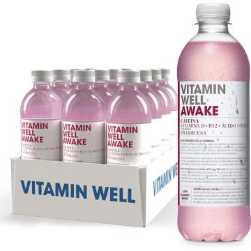 Vitamin Well Pack Awake Frambuesa, 12 uds x 500 ml