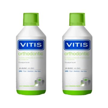 VITIS Duplo Colutorio Orthodontic/ortodoncia Sabor Manzana Menta 2x1000 ml