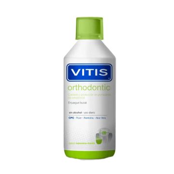 VITIS Orthodontic Colutorio Sabor Manzana Menta 1000 ml