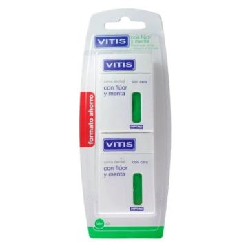 VITIS Duplo Seda Dental con Fluor y Menta 50M