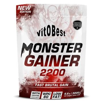 Vit.O.Best Monster Gainer 2200 Vainilla, 3 Kg