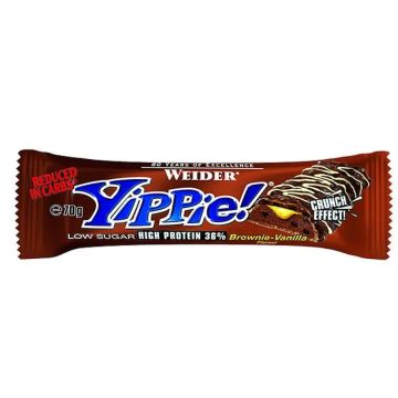 Weider Yippie Bar Brownie-Vainilla, 45 Gr