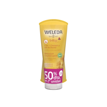 Weleda Baby 2 En 1 Champú Y Gel De Ducha Caléndula , 2 x 200 ml