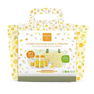 Weleda Set Bienvenido Bebé. Crema De Pañal 75Ml+ Crema Facial 50Ml+ Baño DeCrema 200Ml+ Aceite Corporal 200Ml+ Bolsa De Regalo