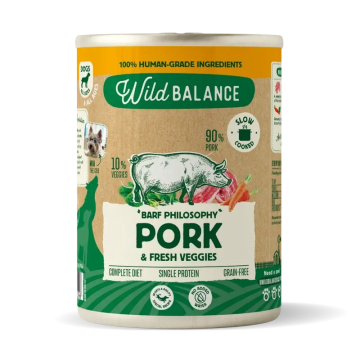 Wild Balance Lata Cerdo Con Verduras Para Perros, 400 gr