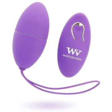Womanvibe Alsan Huevo Control Remoto Negro Silicona Purple