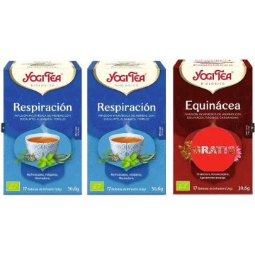 Yogi Tea Pack 2 Yogi Respiracion + 1 Echinacea 17Sbrs.