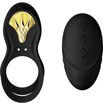 Zalo Bayek Anillo Vibrador Control Remoto Parejas Negro