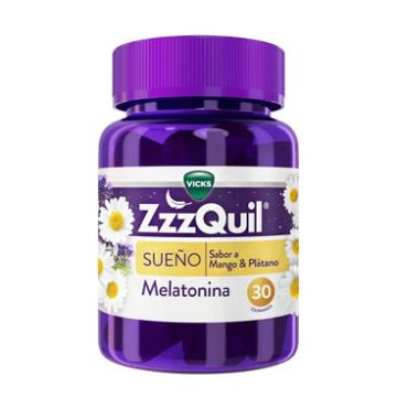 ZzzQuil NATURA Gummies Plátano Y Mango, 30 Unidades