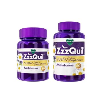ZzzQuil Natura Plátano, Mango y Valeriana Gummy, 60 + 30 gummies